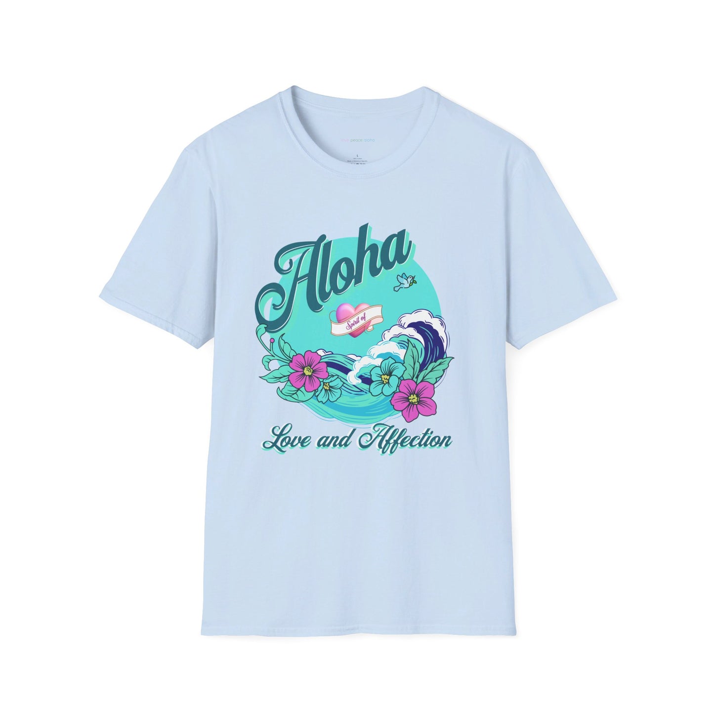 Aloha Love Affection design Women’s T-Shirt, pretty Hawaiian Tee Top