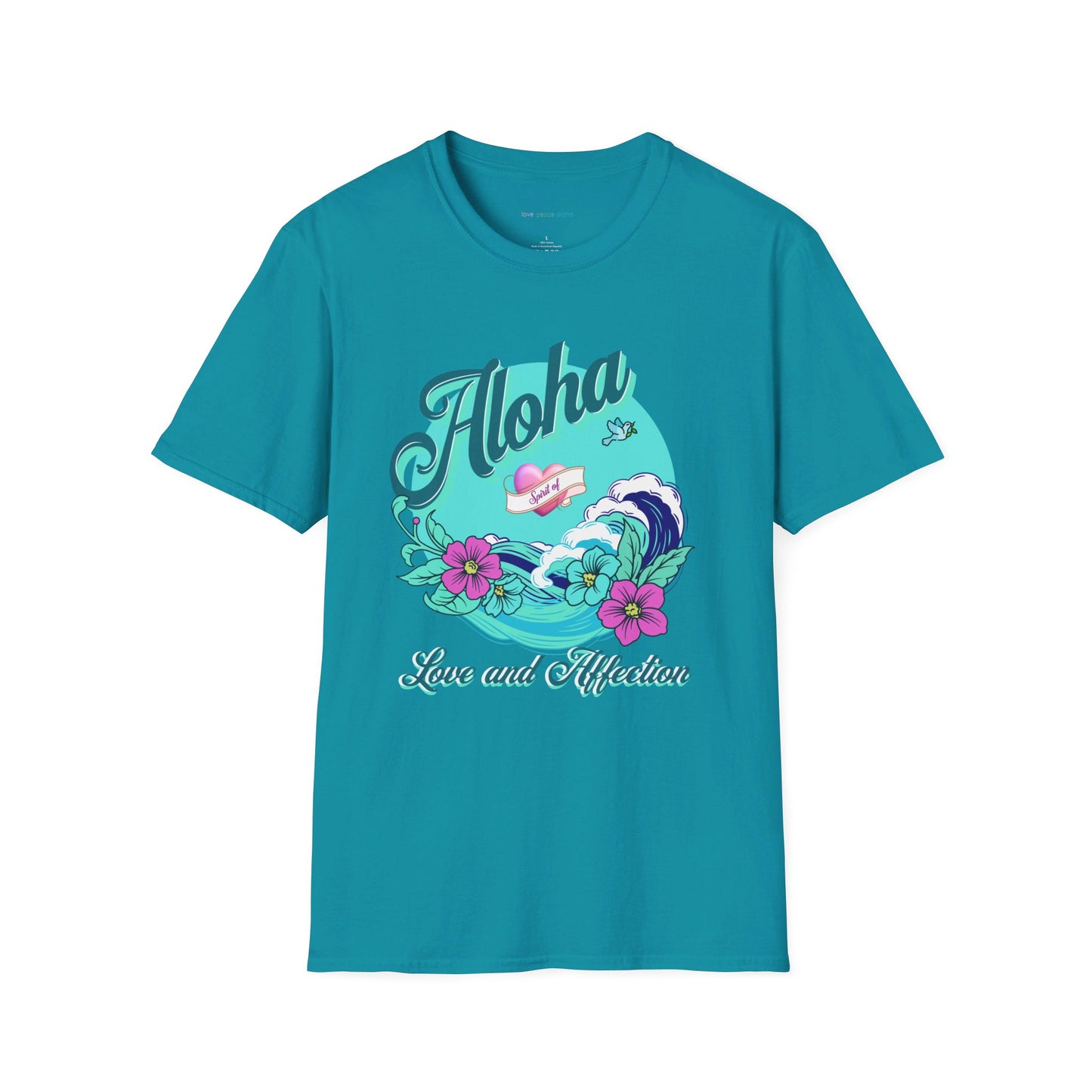 Aloha Love Affection design Women’s T-Shirt, pretty Hawaiian Tee Top