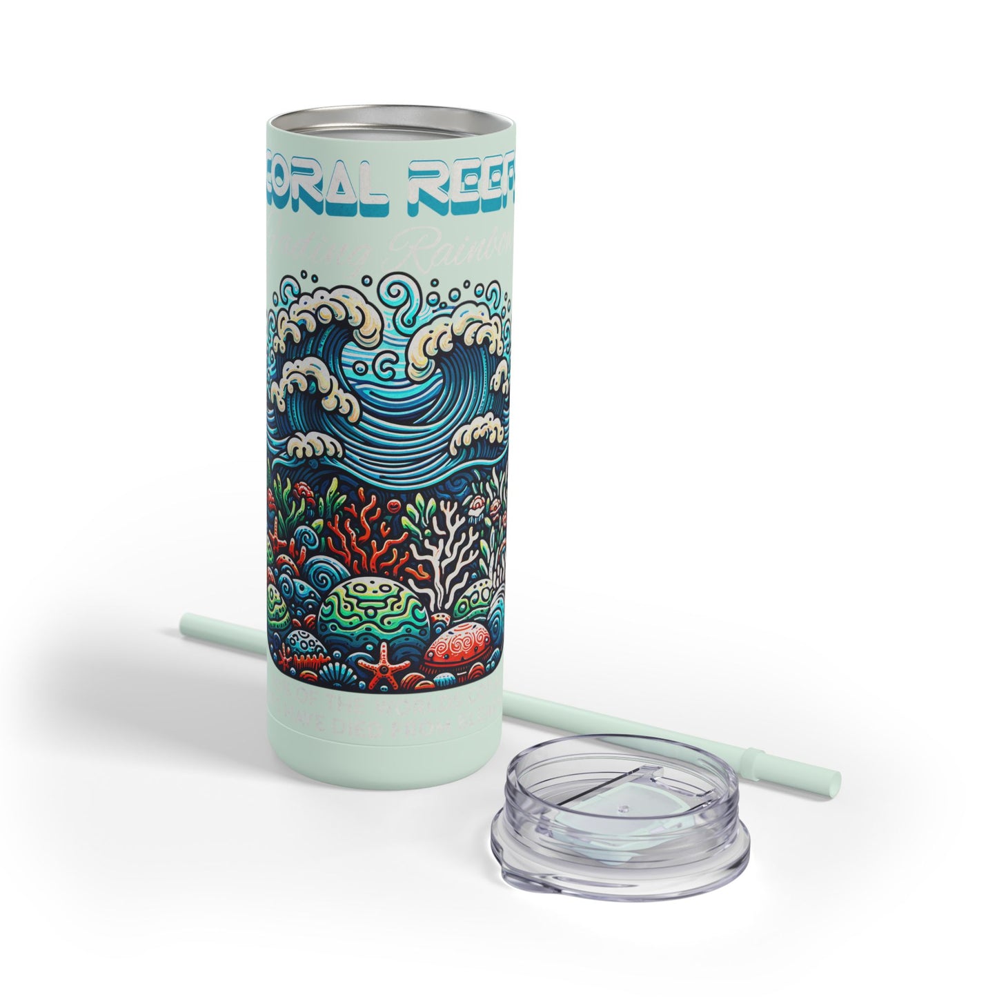 Coral Reefs - Fading Rainbows Maars Maker Skinny Matte Tumbler, 20oz