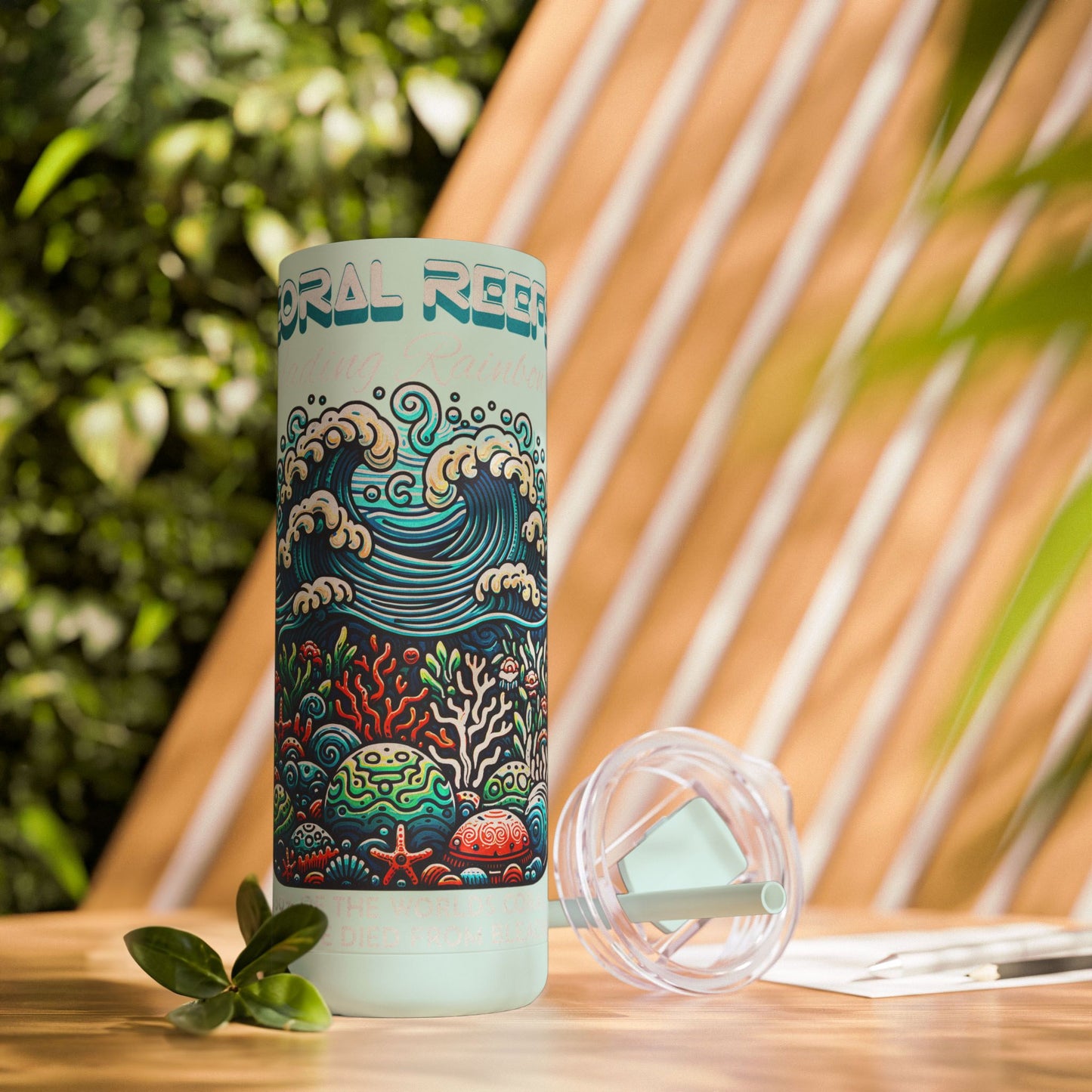 Coral Reefs - Fading Rainbows Maars Maker Skinny Matte Tumbler, 20oz