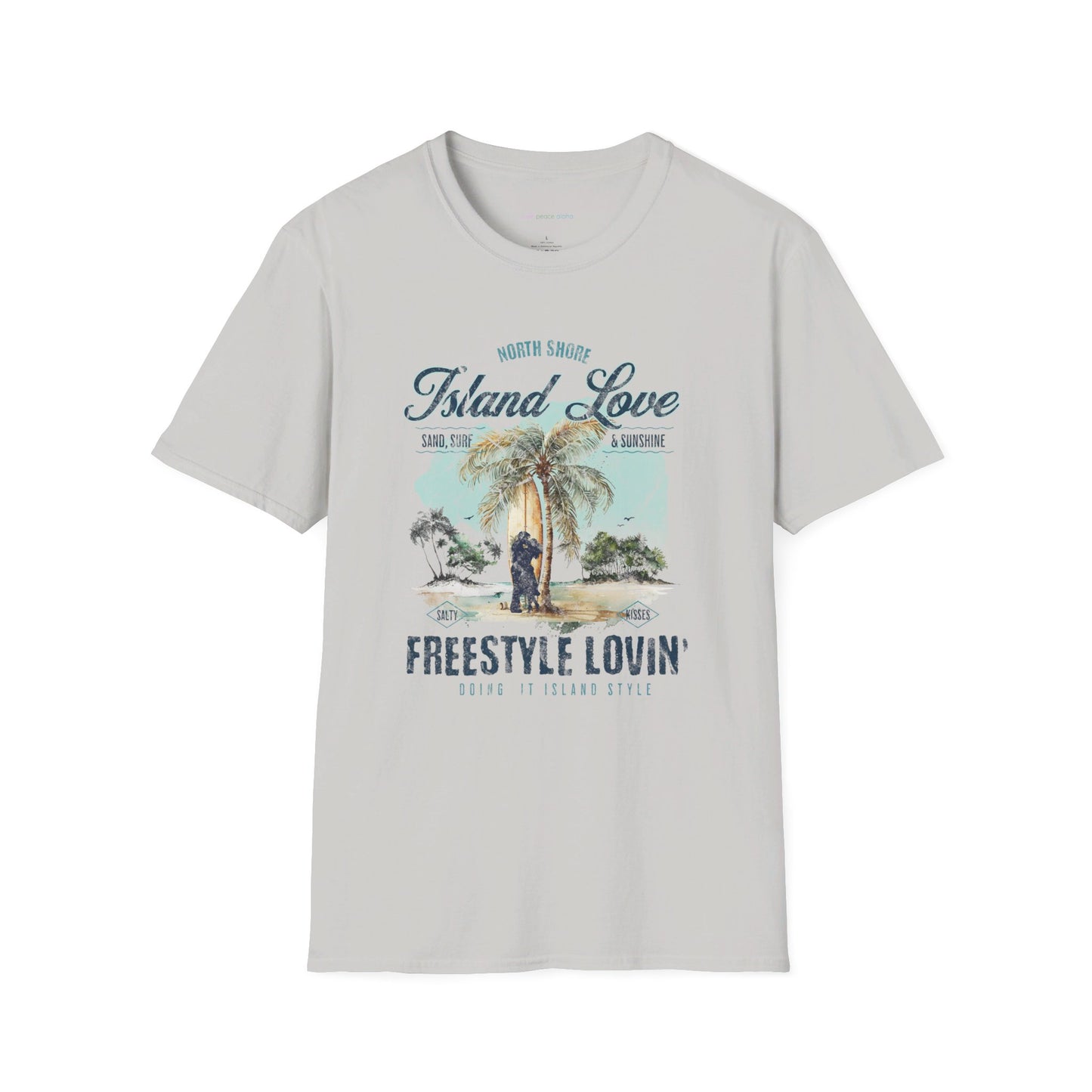 Island Love Hawaiian Design T-Shirt in unisex sizes comfy Cotton Tee