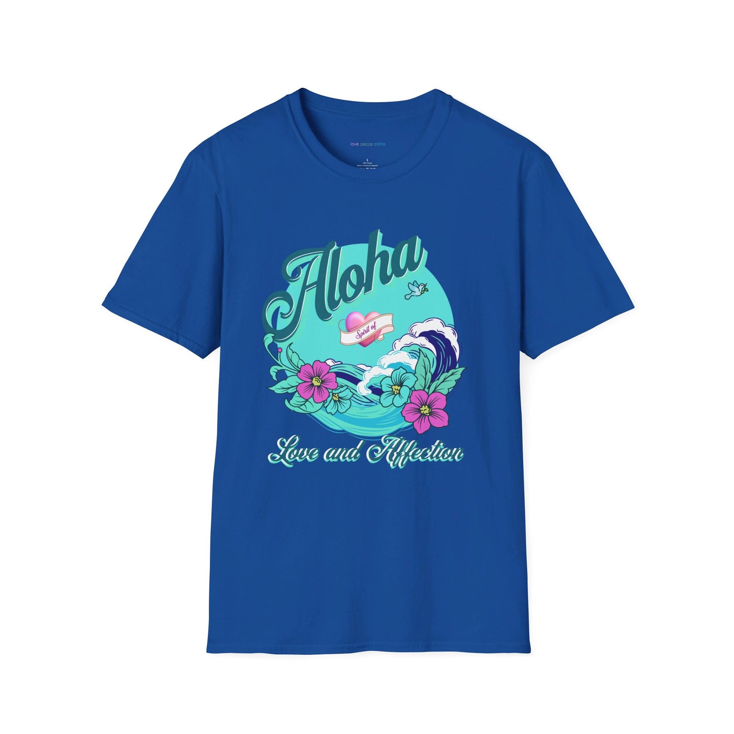 Aloha Love Affection design Women’s T-Shirt, pretty Hawaiian Tee Top