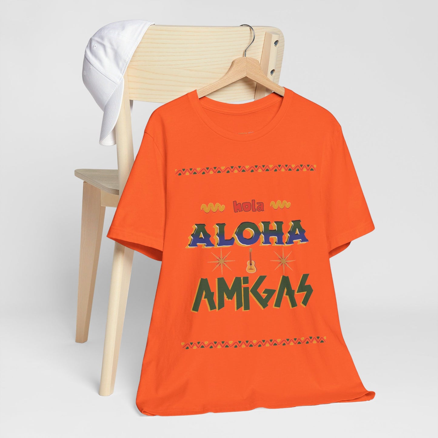Aloha Amigas Festive T-shirt, Fun colorful Unisex Tee Top S-3XL