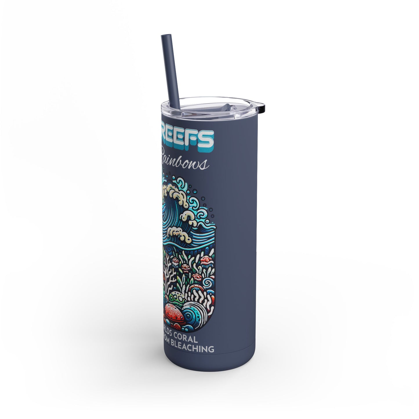 Coral Reefs - Fading Rainbows Maars Maker Skinny Matte Tumbler, 20oz