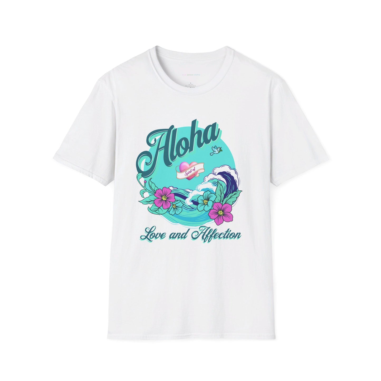 Aloha Love Affection design Women’s T-Shirt, pretty Hawaiian Tee Top