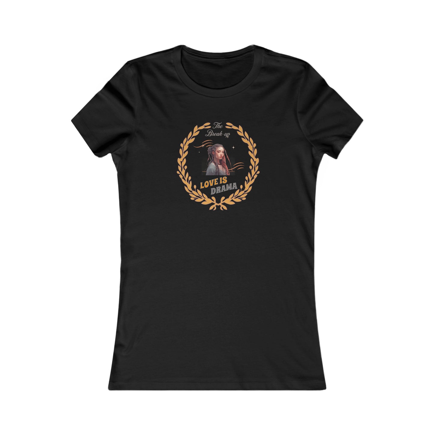 Women's Fashion T-Shirt, 'Breakup' theme fitted Tee Top