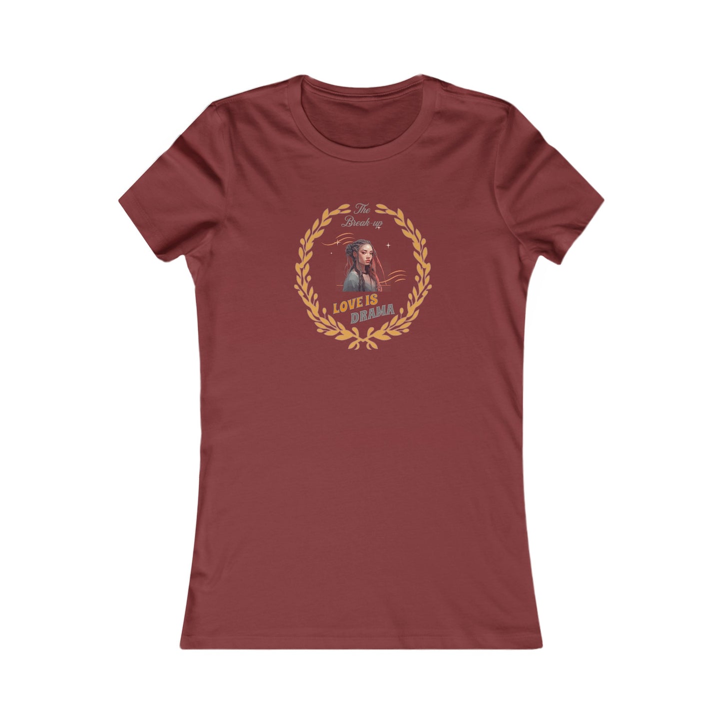 Women's Fashion T-Shirt, 'Breakup' theme fitted Tee Top