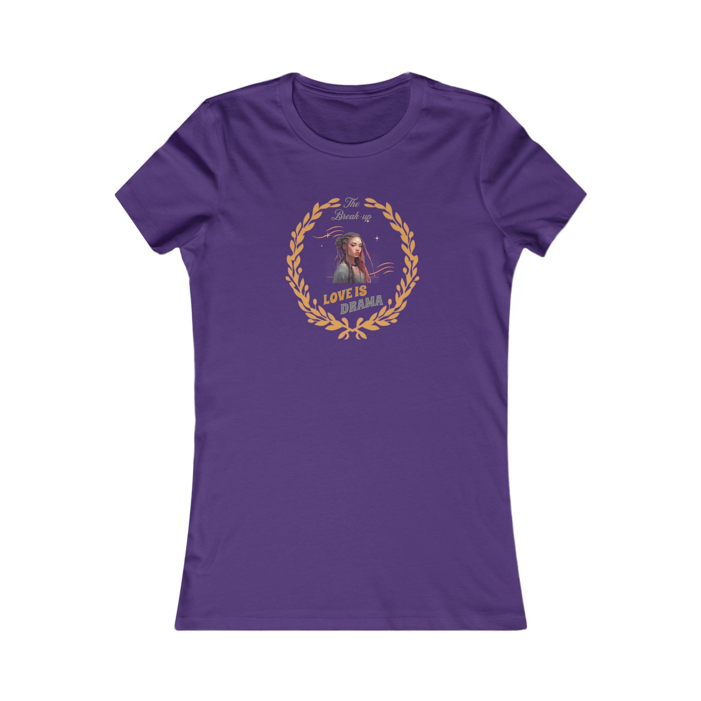 Women's Fashion T-Shirt, 'Breakup' theme fitted Tee Top