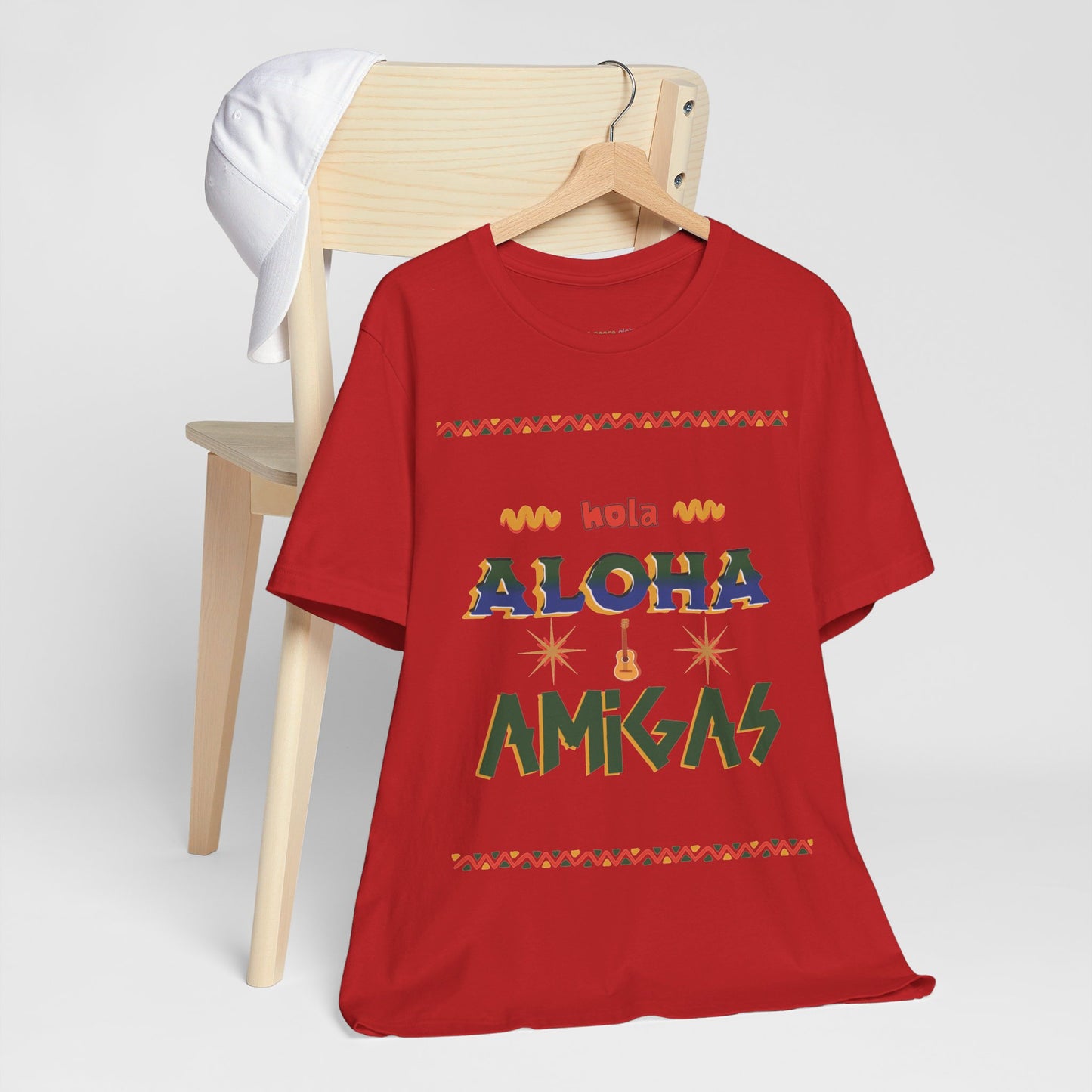 Aloha Amigas Festive T-shirt, Fun colorful Unisex Tee Top S-3XL