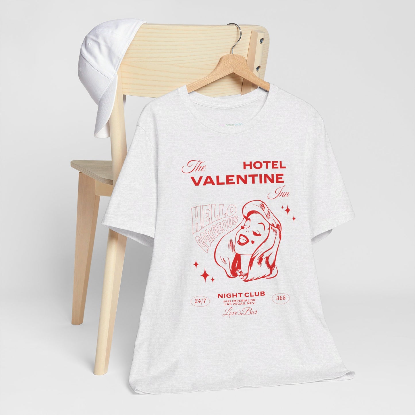 Vintage 50s Hotel Bar Pin Up Women's T-Shirt, Retro Valentine Tee Top