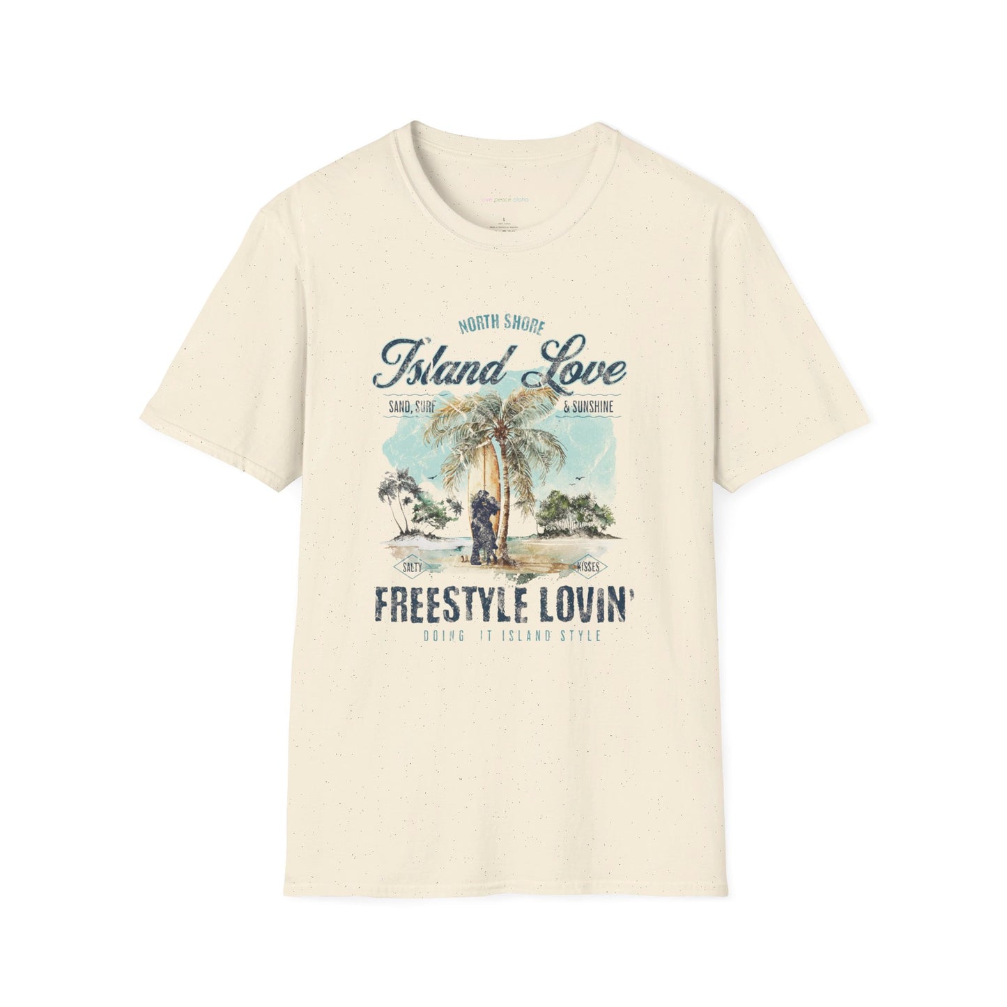 Island Love Hawaiian Design T-Shirt in unisex sizes comfy Cotton Tee