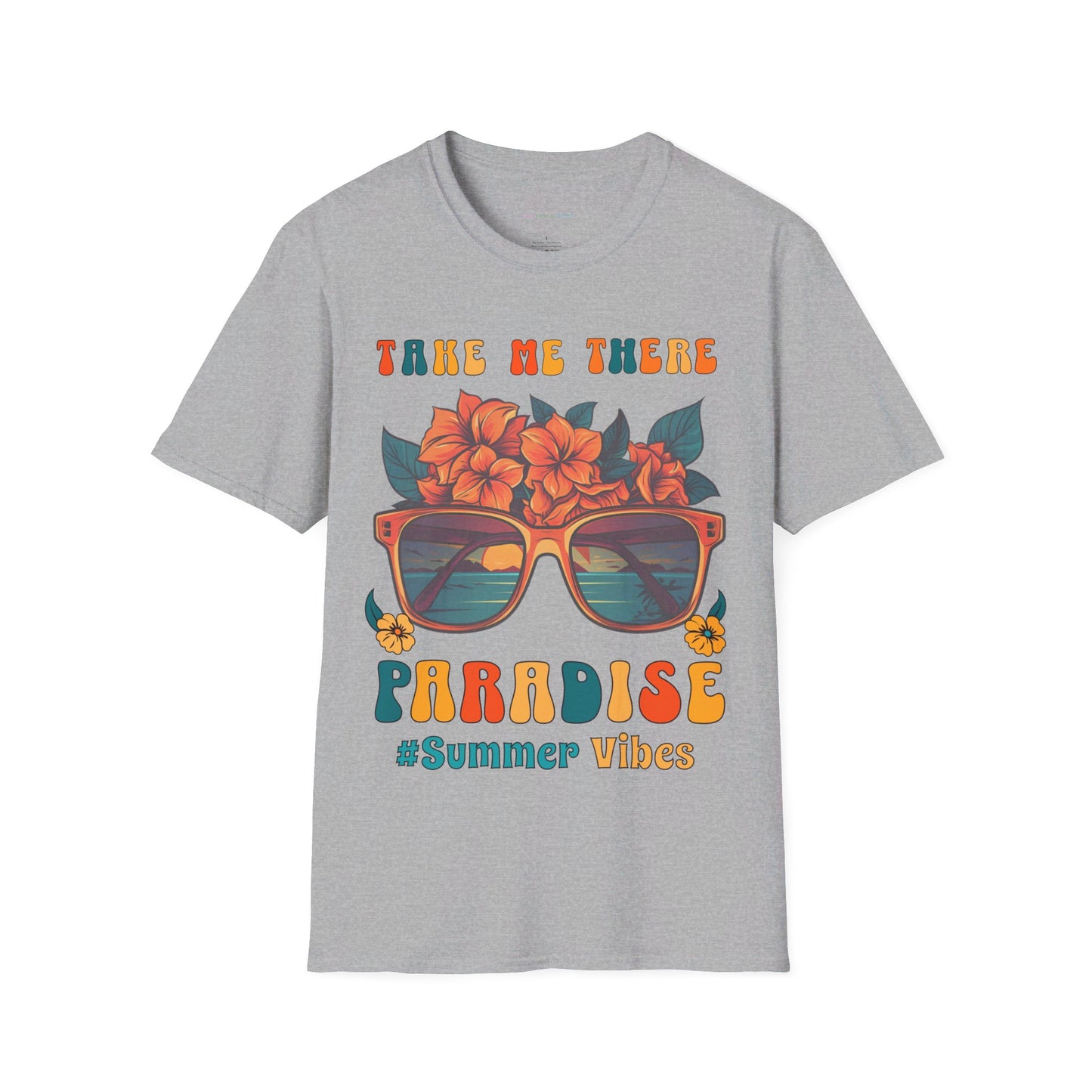 Tropical "Take Me There" Paradise design T-Shirt, Vacation Top Unisex