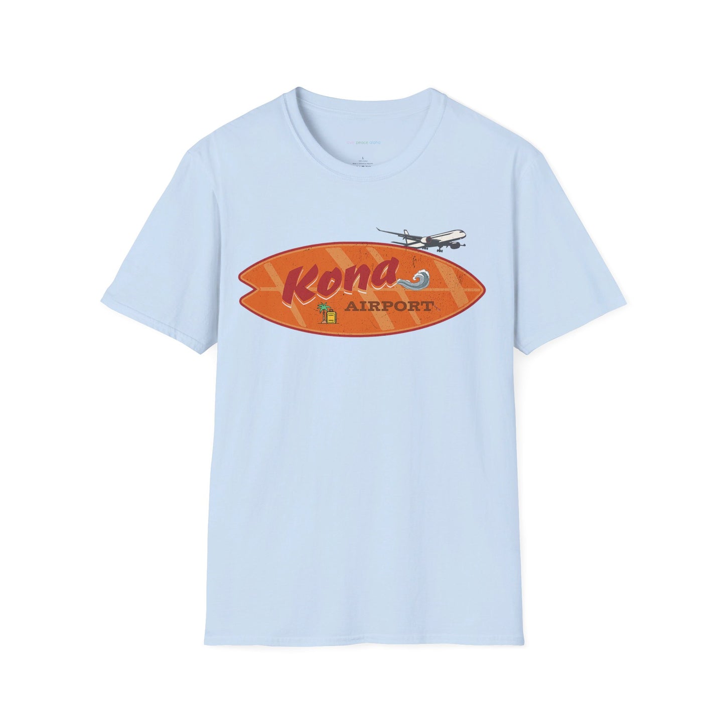 Kona's Retro Airport Hawaii theme Cotton T-Shirt, Unisex Tee