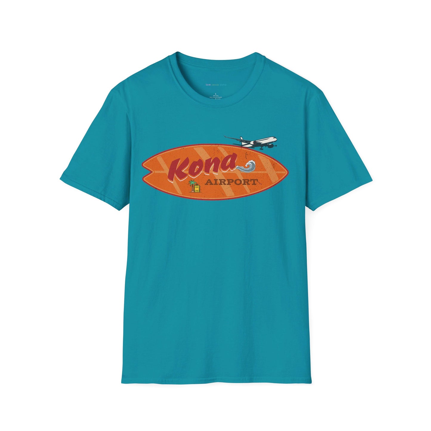 Kona's Retro Airport Hawaii theme Cotton T-Shirt, Unisex Tee