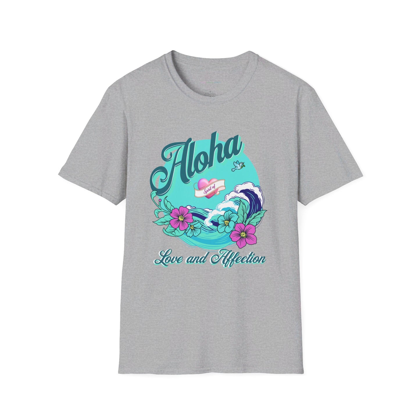 Aloha Love Affection design Women’s T-Shirt, pretty Hawaiian Tee Top