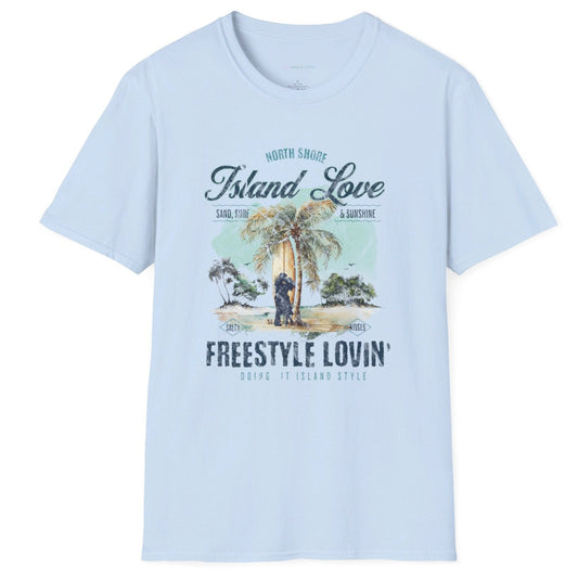 Island Love Freestyle T-shirt Light Blue