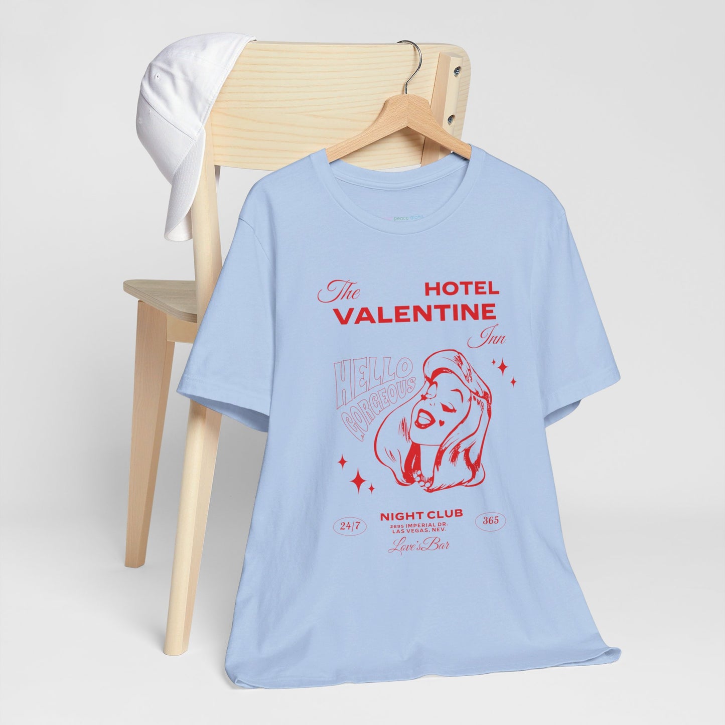 Vintage 50s Hotel Bar Pin Up Women's T-Shirt, Retro Valentine Tee Top