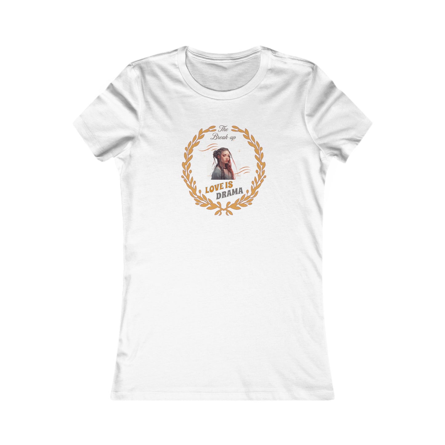 Women's Fashion T-Shirt, 'Breakup' theme fitted Tee Top